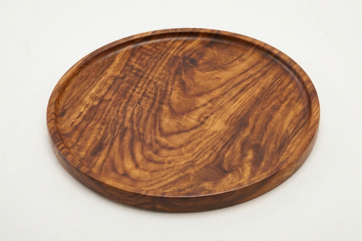 Round Teak Serving Platter | Luna