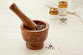 Wood mortal and pestle | Spicey