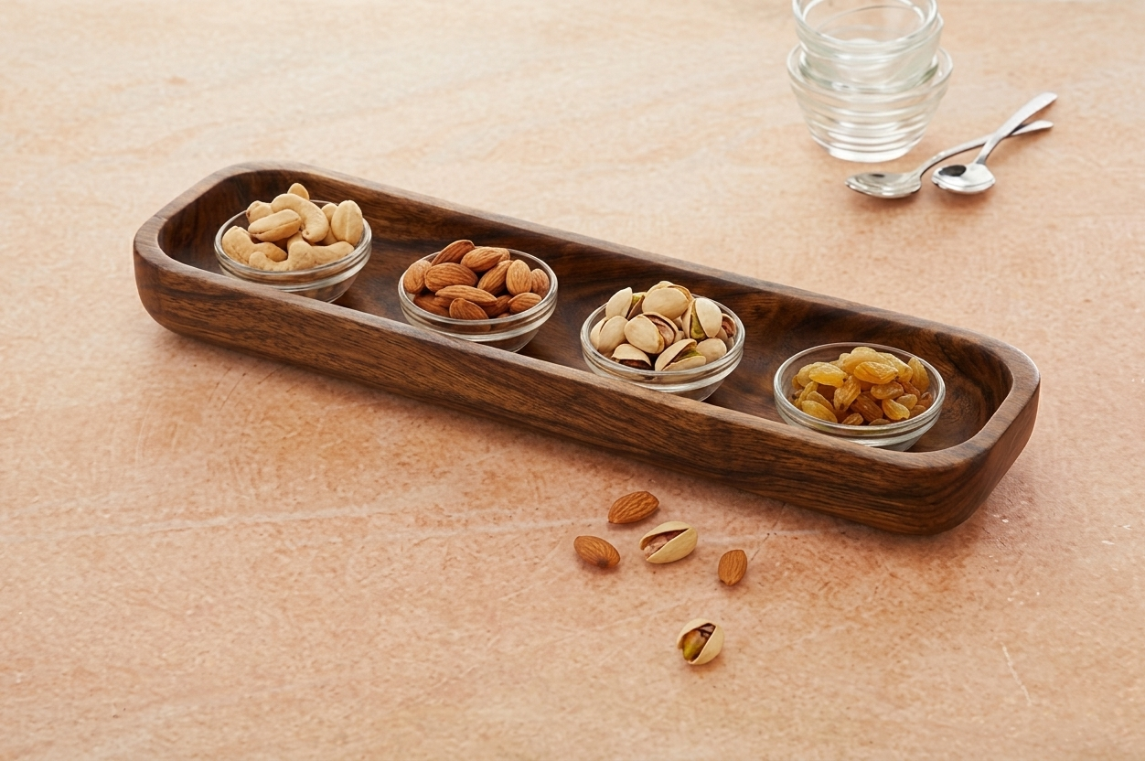 Slim teak serving tray | The Tasting Row